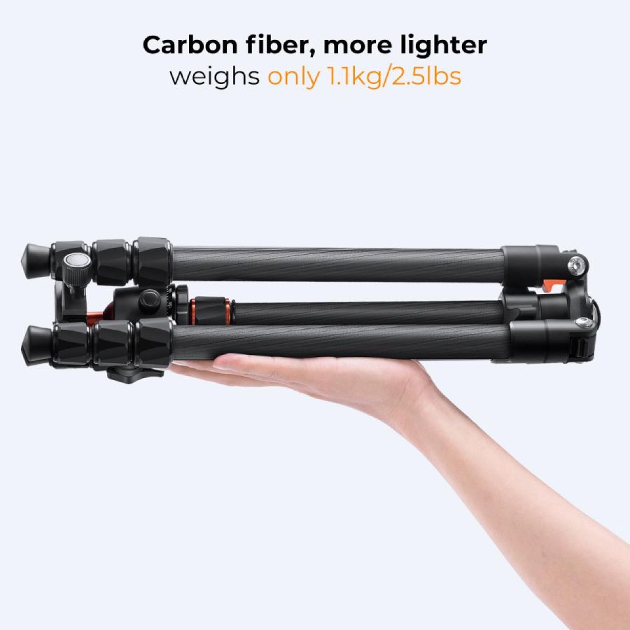 K&F Concept Carbon Fiber tripod 162cm 8kg KF09.123 - 5